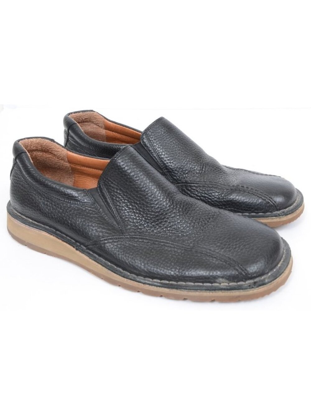 Tommy Bahama Men's 9 Driving Loafer Black Pebbled Leather Slip-On Shoes